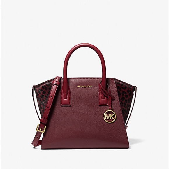 Avril Small Leather and Cheetah Print Calf Hair Satchel Michael Kors! - Picture 1 of 8